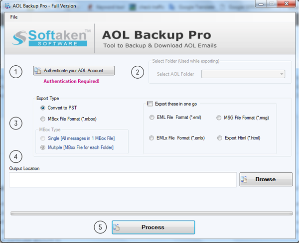 AOL backup