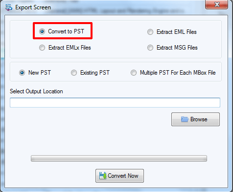 Export MBOX to PST