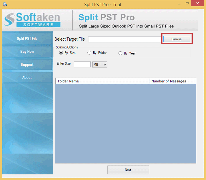 Select PST File